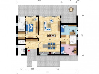 13-orlando-4-bungalov-pudorys-1